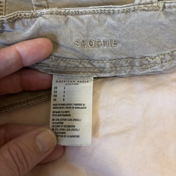 American Eagle Women's Super Stretch Shortie Shorts Size 4 Brown #247 - Picture 6 of 6